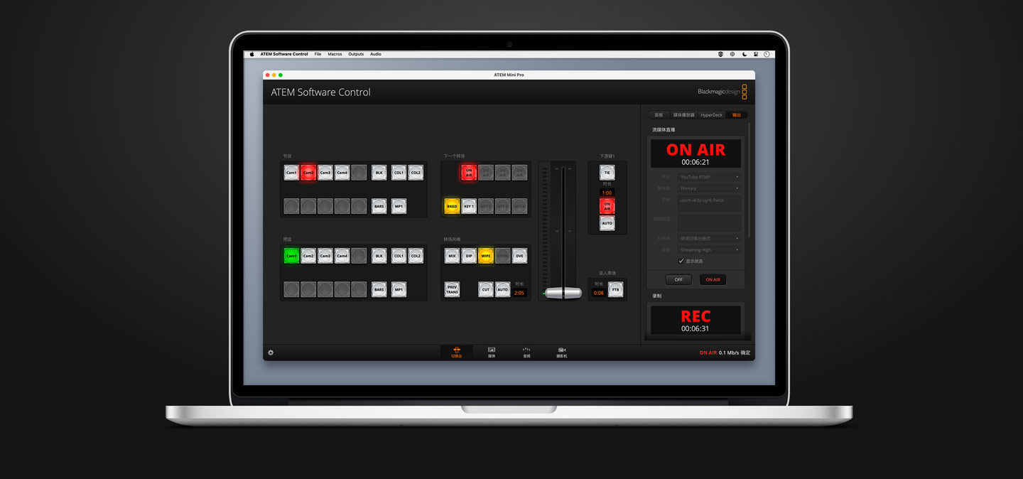 附贈ATEM Software Control 軟體控制面板