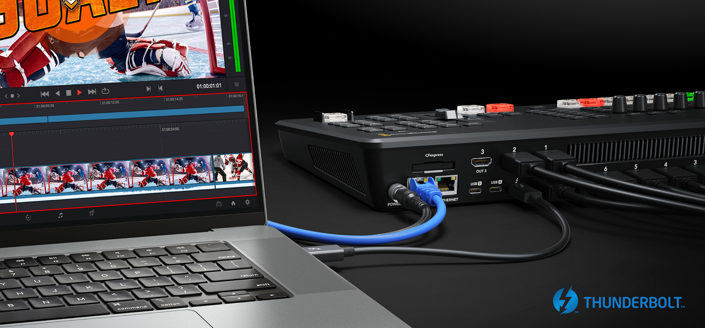 內建Thunderbolt和DaVinci Resolve， 可實現實時回放。
