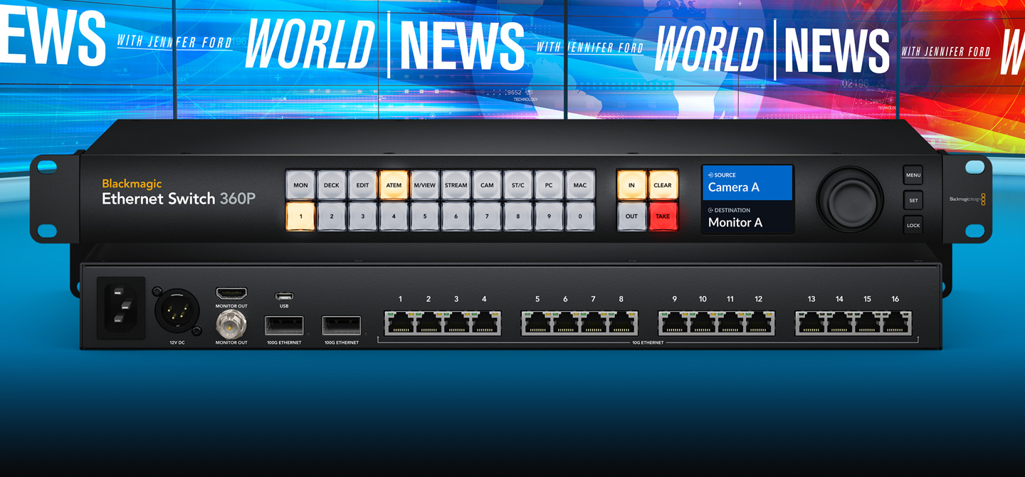 Blackmagic Ethernet Switch 拓展， 獲得更多介面